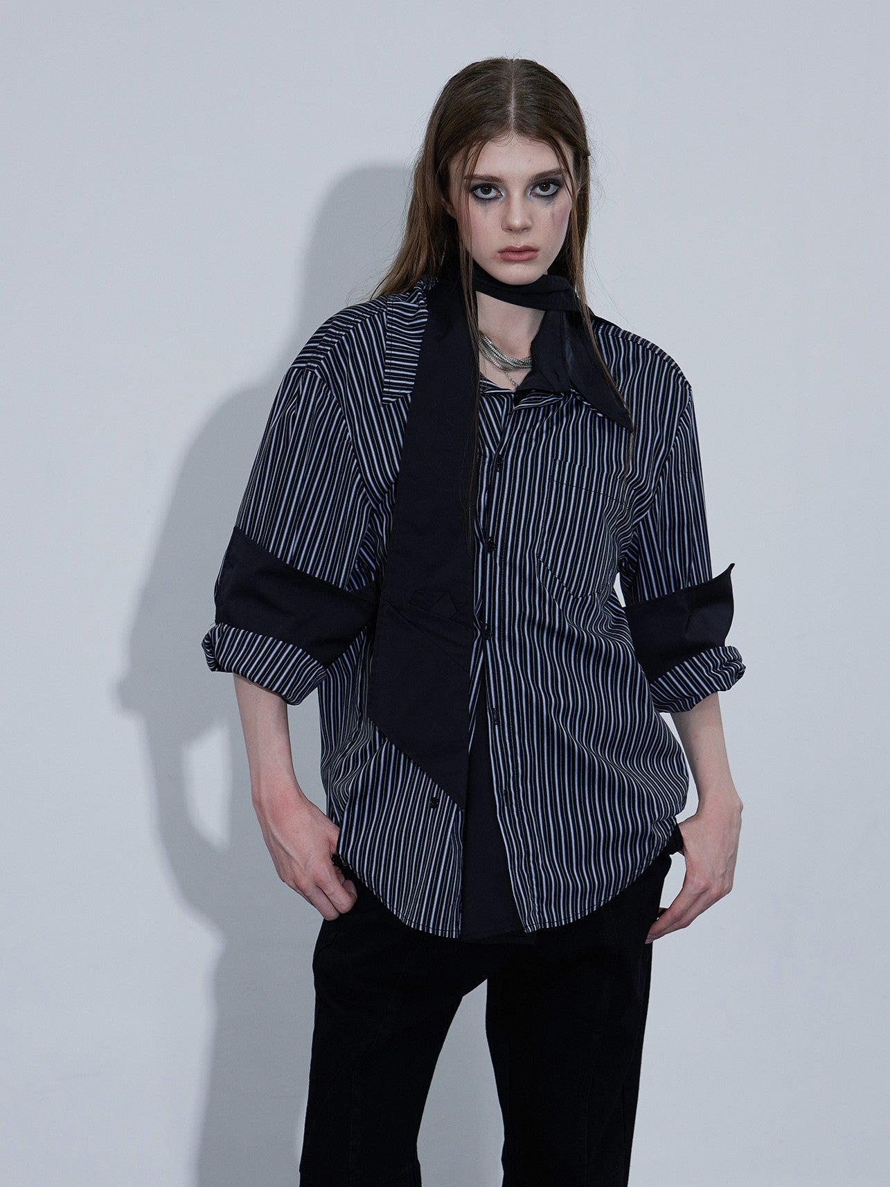 Irregular Striped Shirt