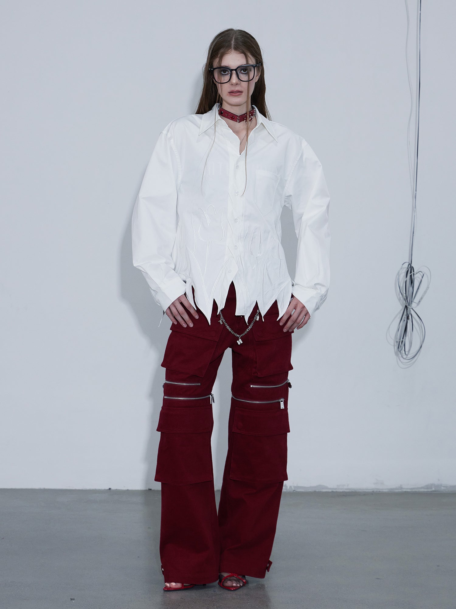 Embroidery Irregular Long Sleeve