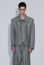Hot Stamping Striped Suit