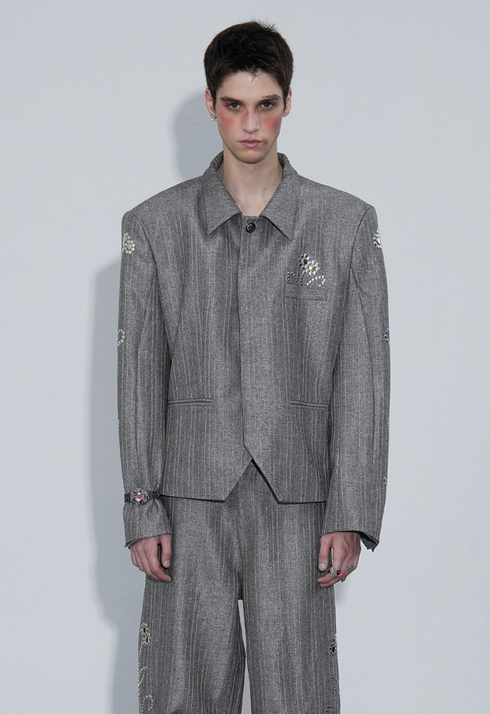 Hot Stamping Striped Suit