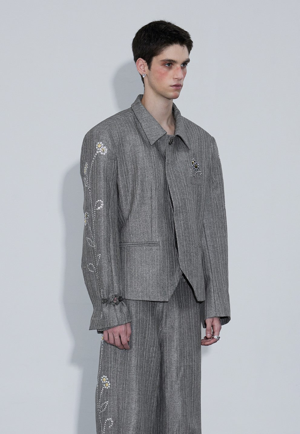 Hot Stamping Striped Suit