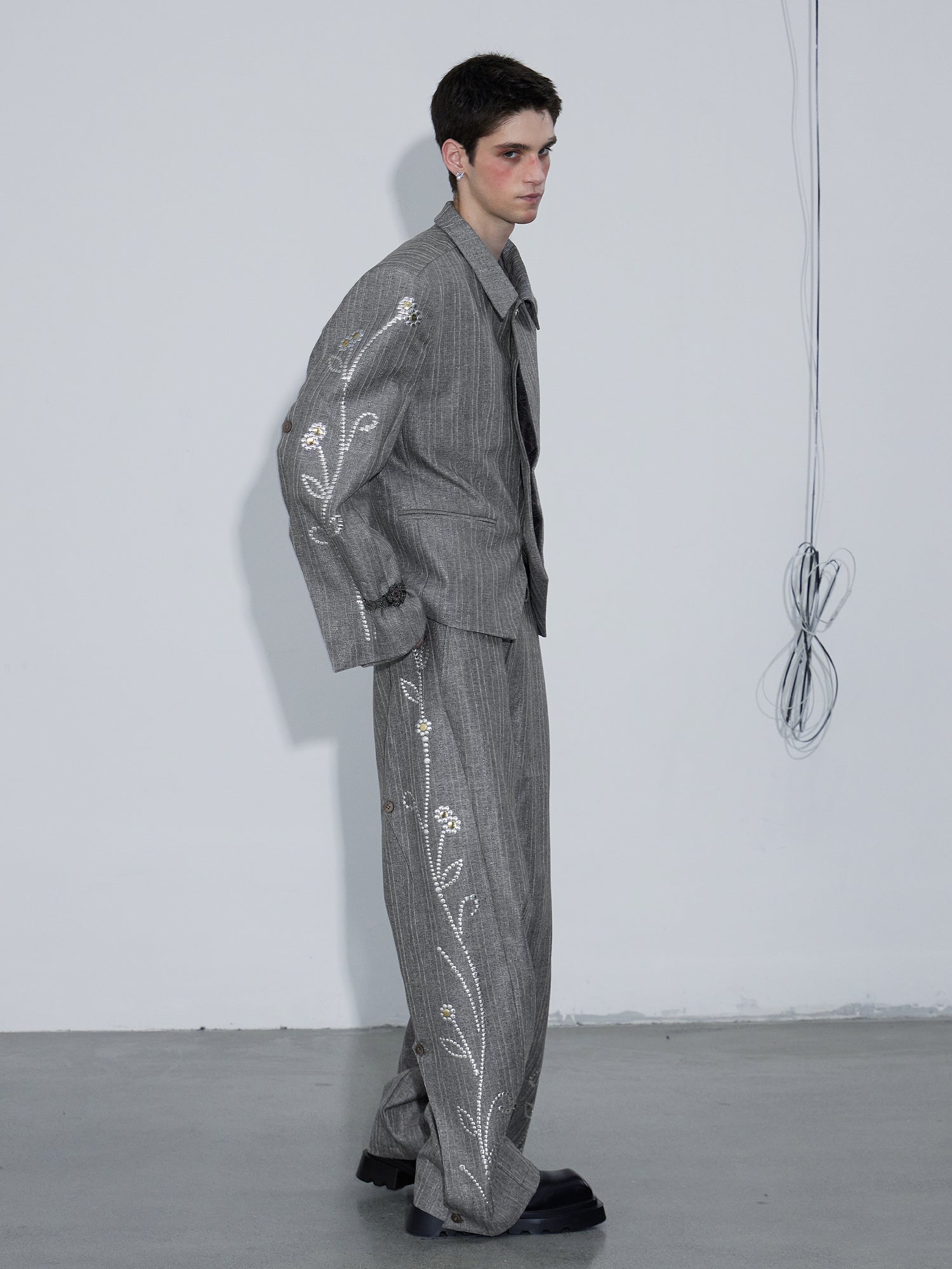 Hot Stamping Striped Suit