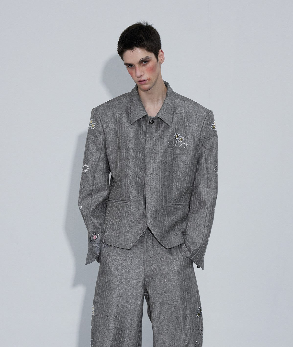 Hot Stamping Striped Suit