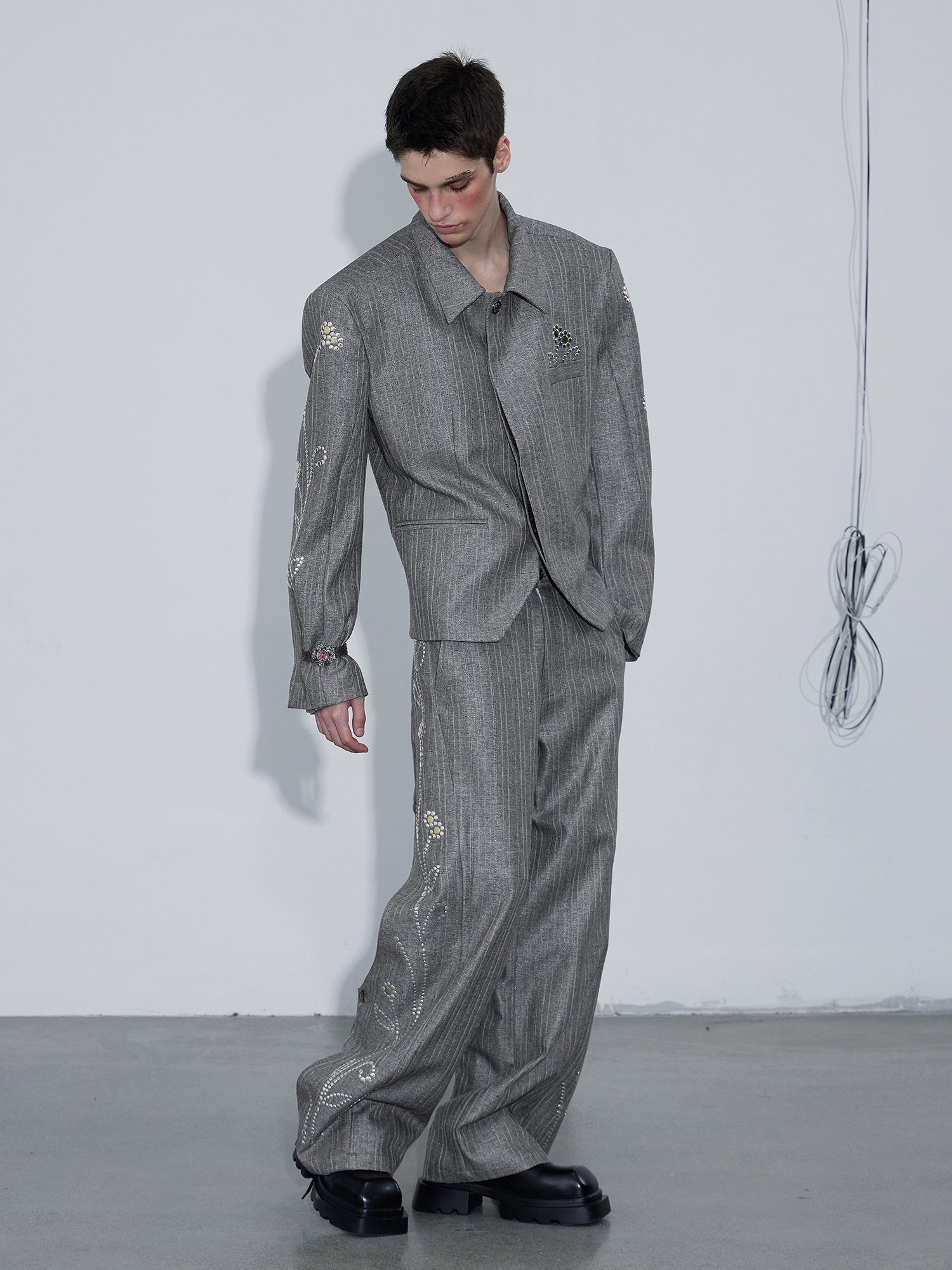 Hot Stamping Striped Suit