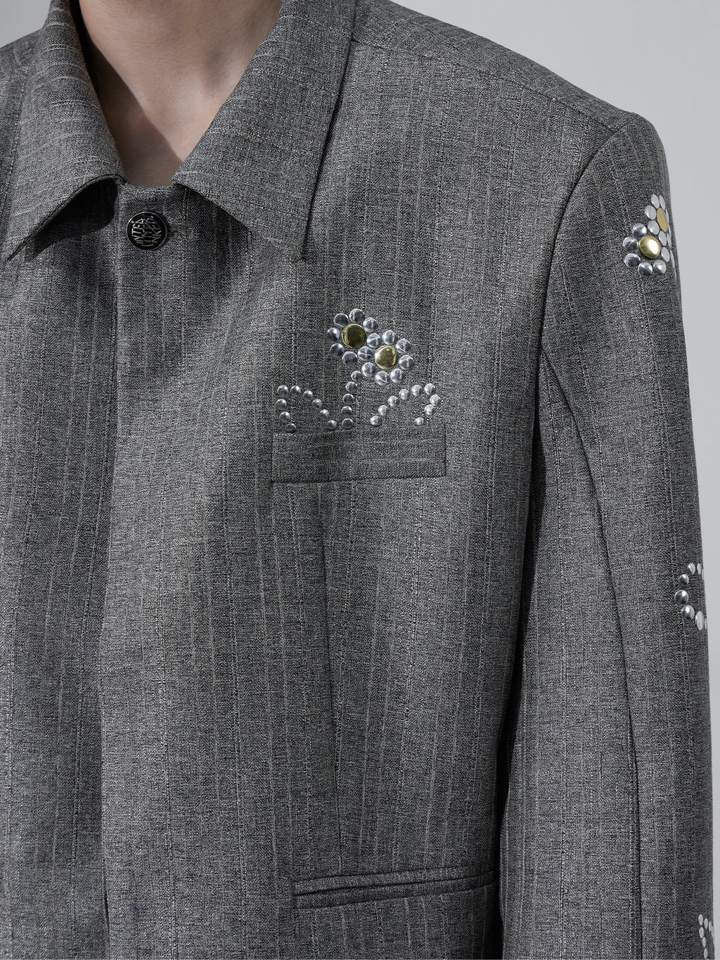 Hot Stamping Striped Suit