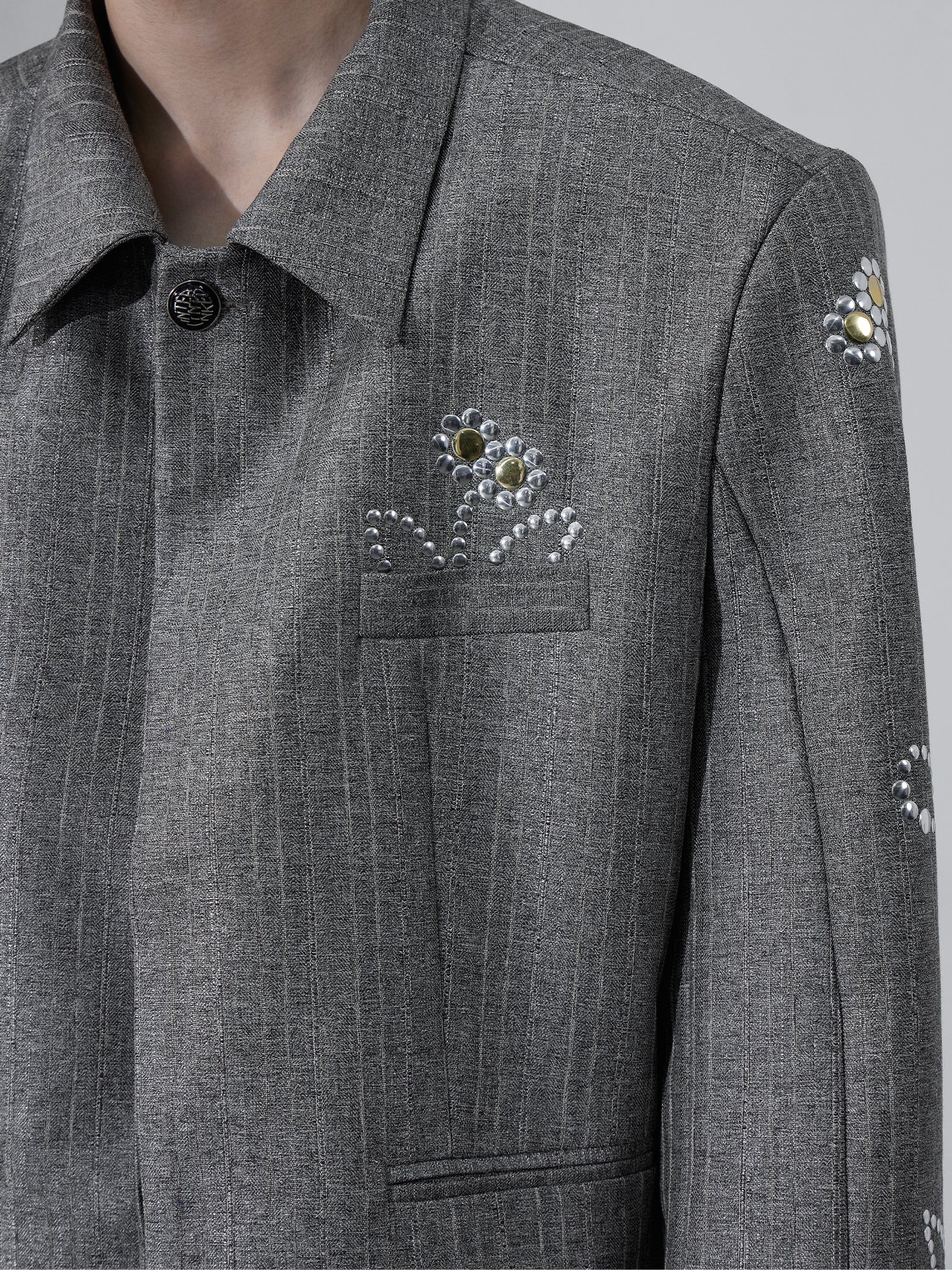 Hot Stamping Striped Suit