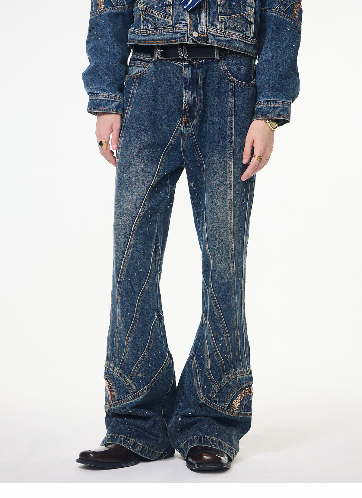 Retro Denim Suit-Jeans