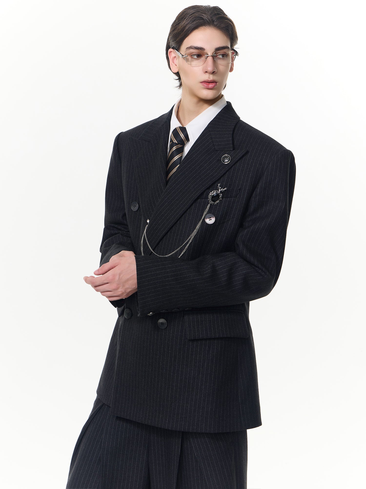 Striped Silhouette Suit