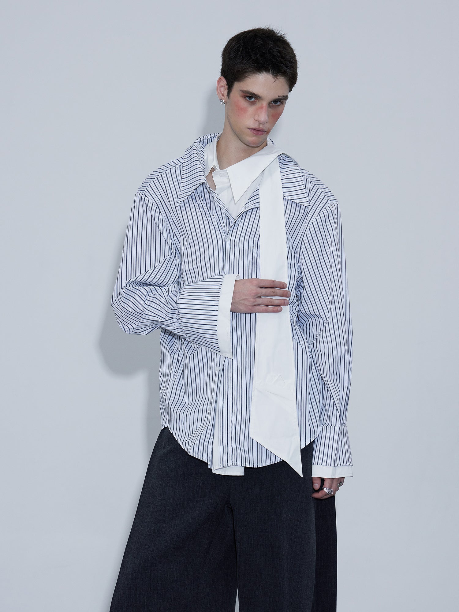 Irregular Striped Shirt