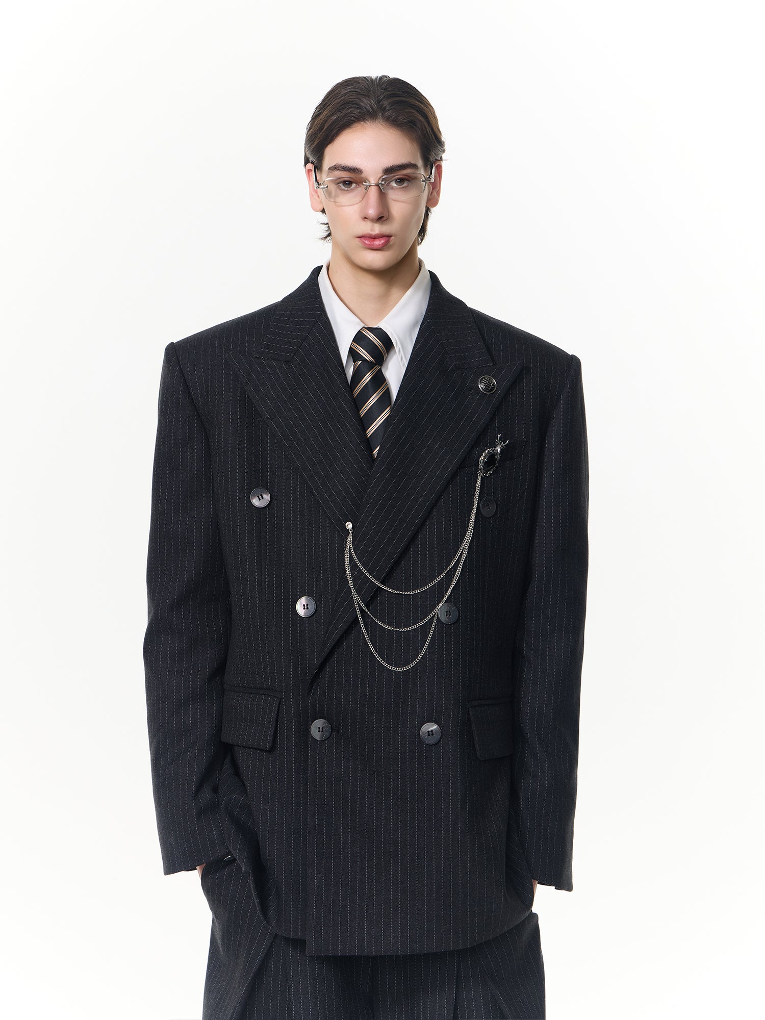 Striped Silhouette Suit