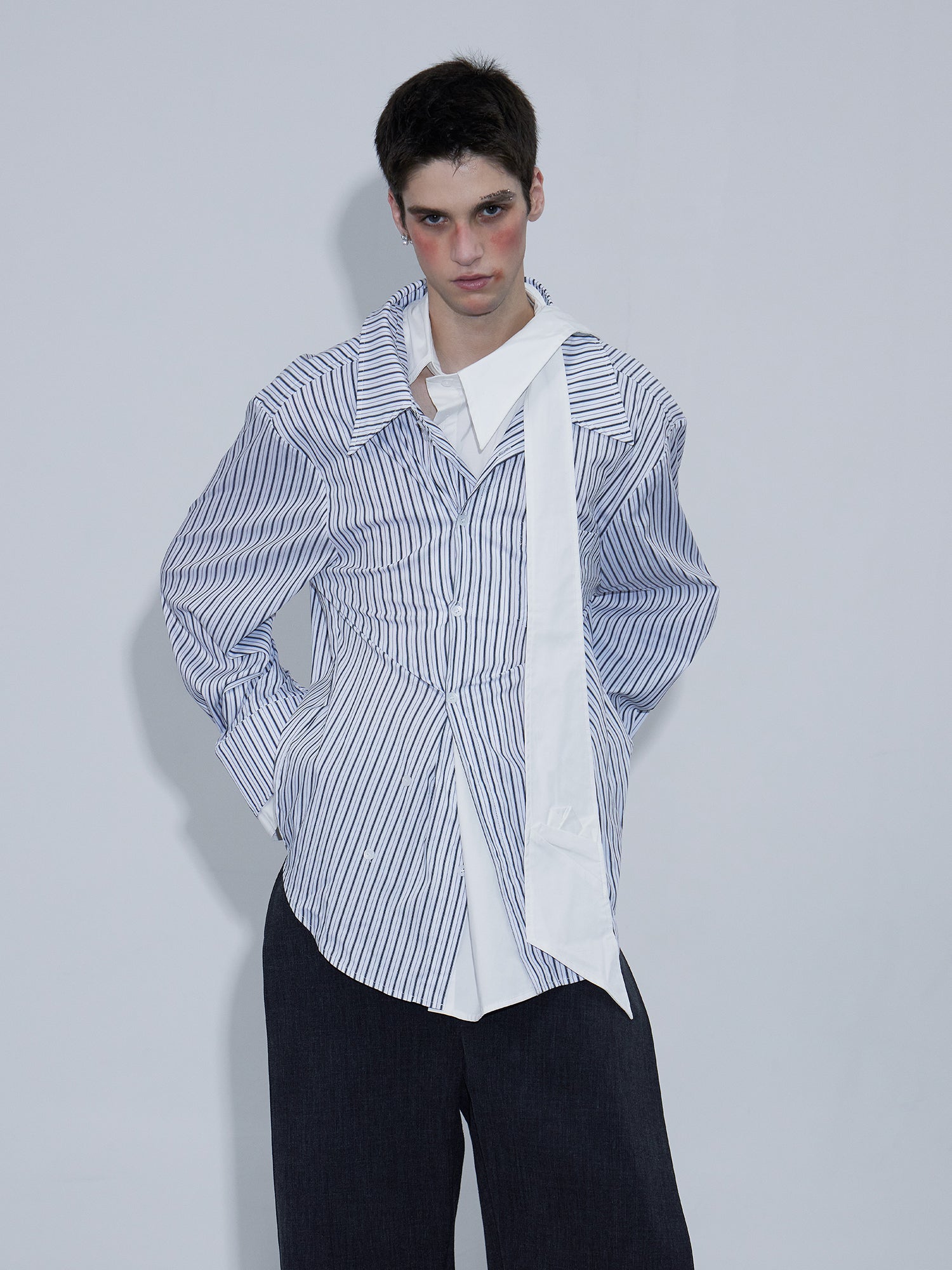 Irregular Striped Shirt