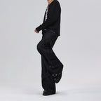 Deconstructed Wide-leg Jeans