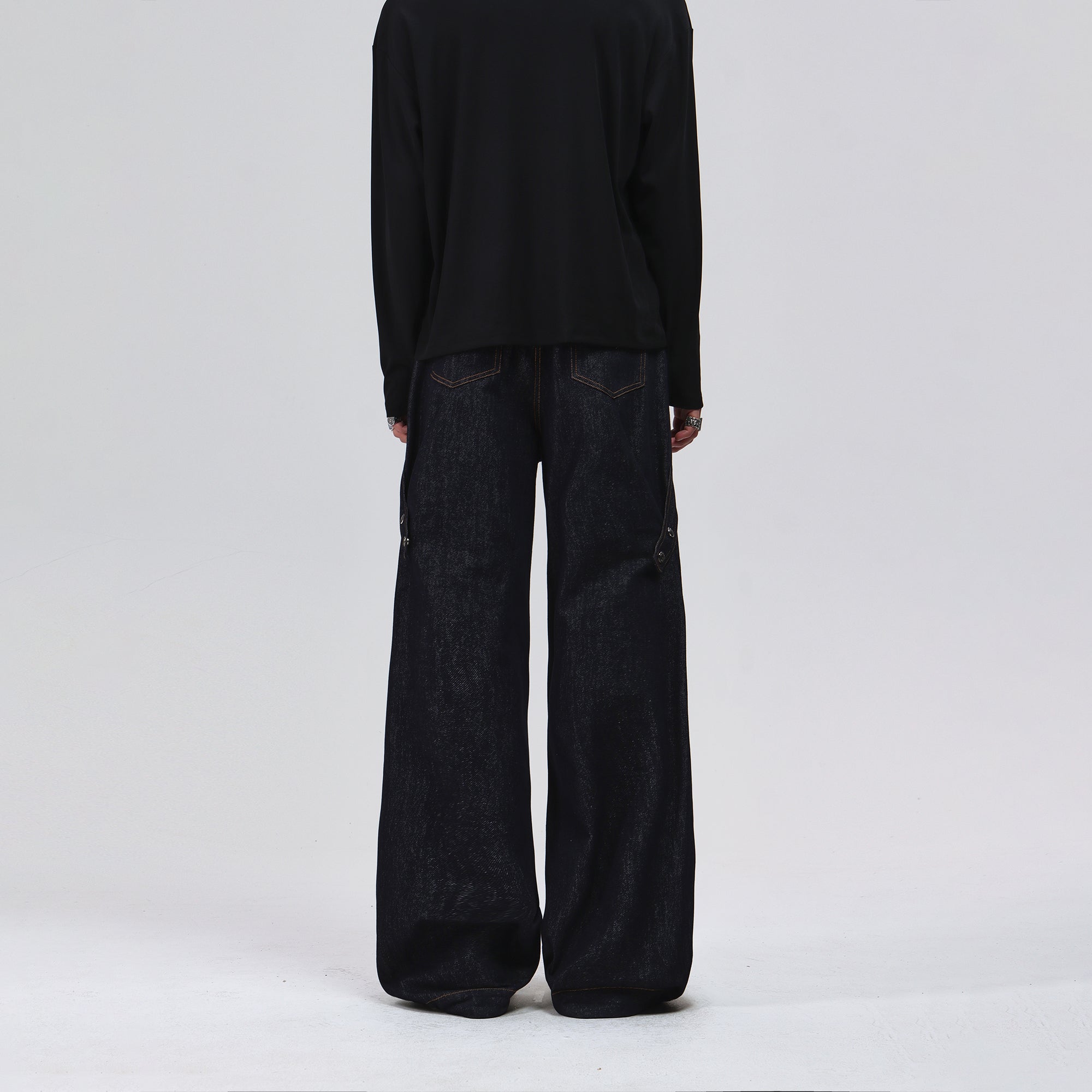 Deconstructed Wide-leg Jeans