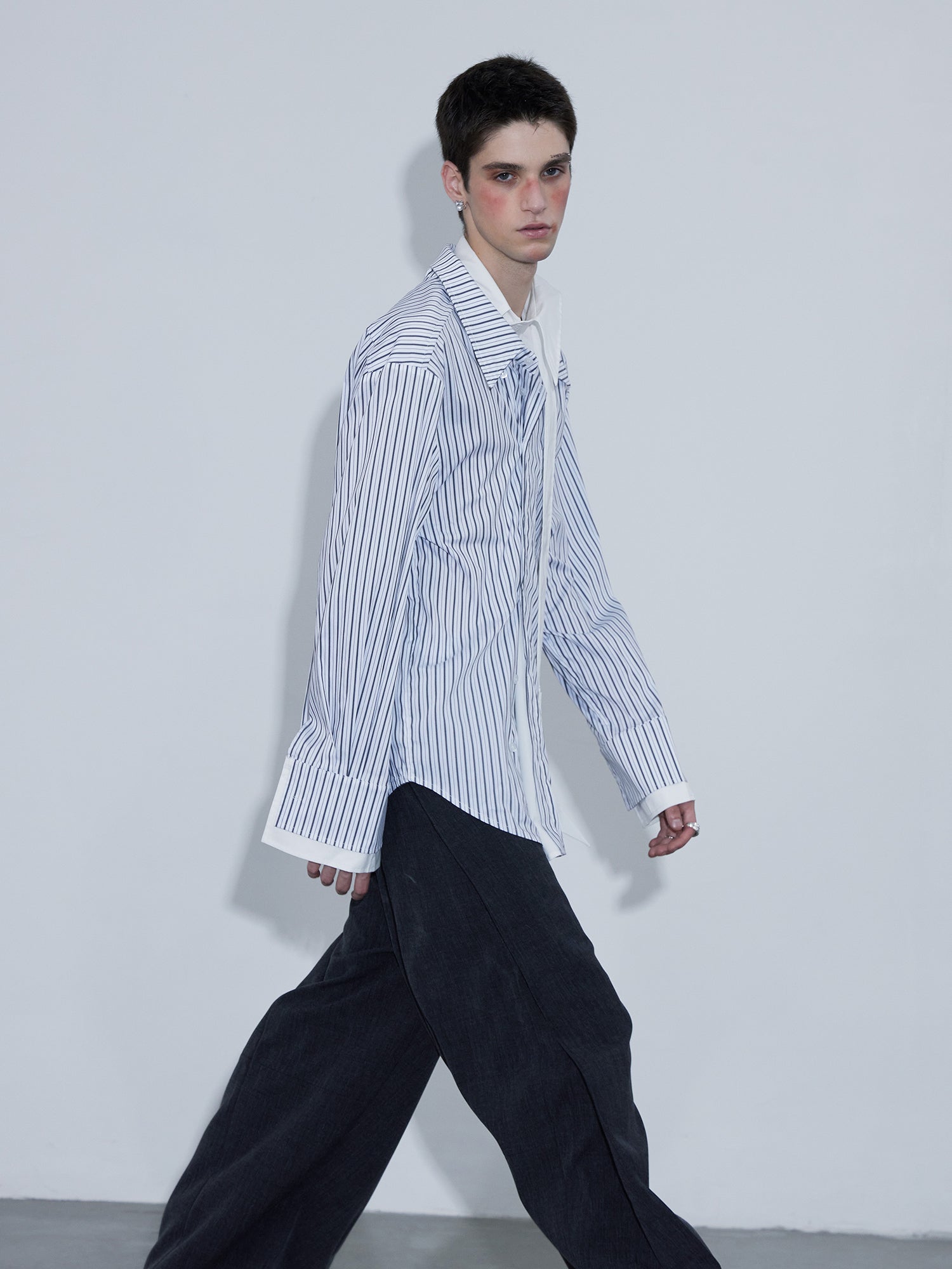 Irregular Striped Shirt