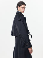 Silhouette Velvet Trench Coat