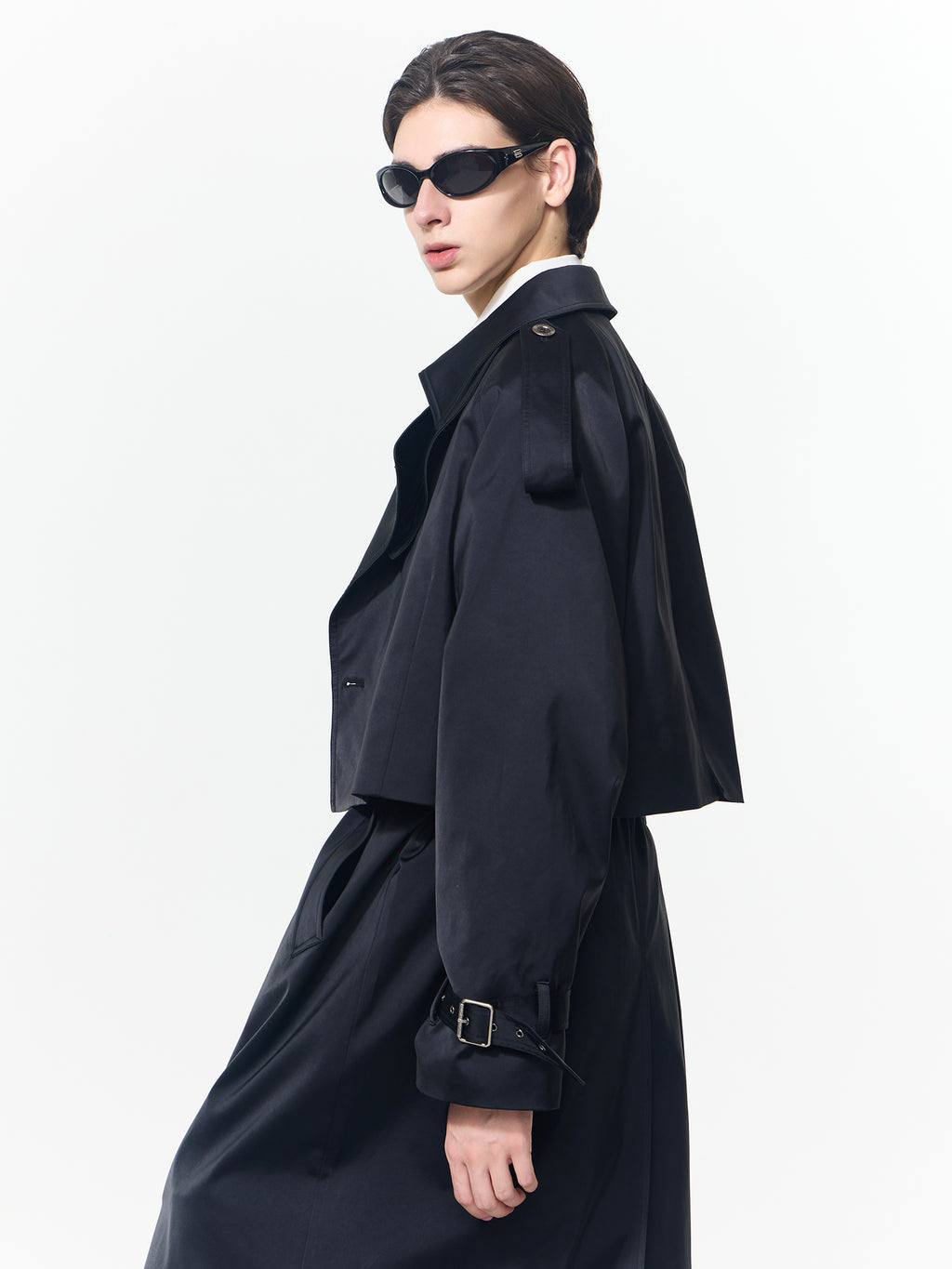 Silhouette Velvet Trench Coat