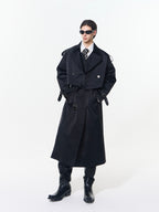 Silhouette Velvet Trench Coat