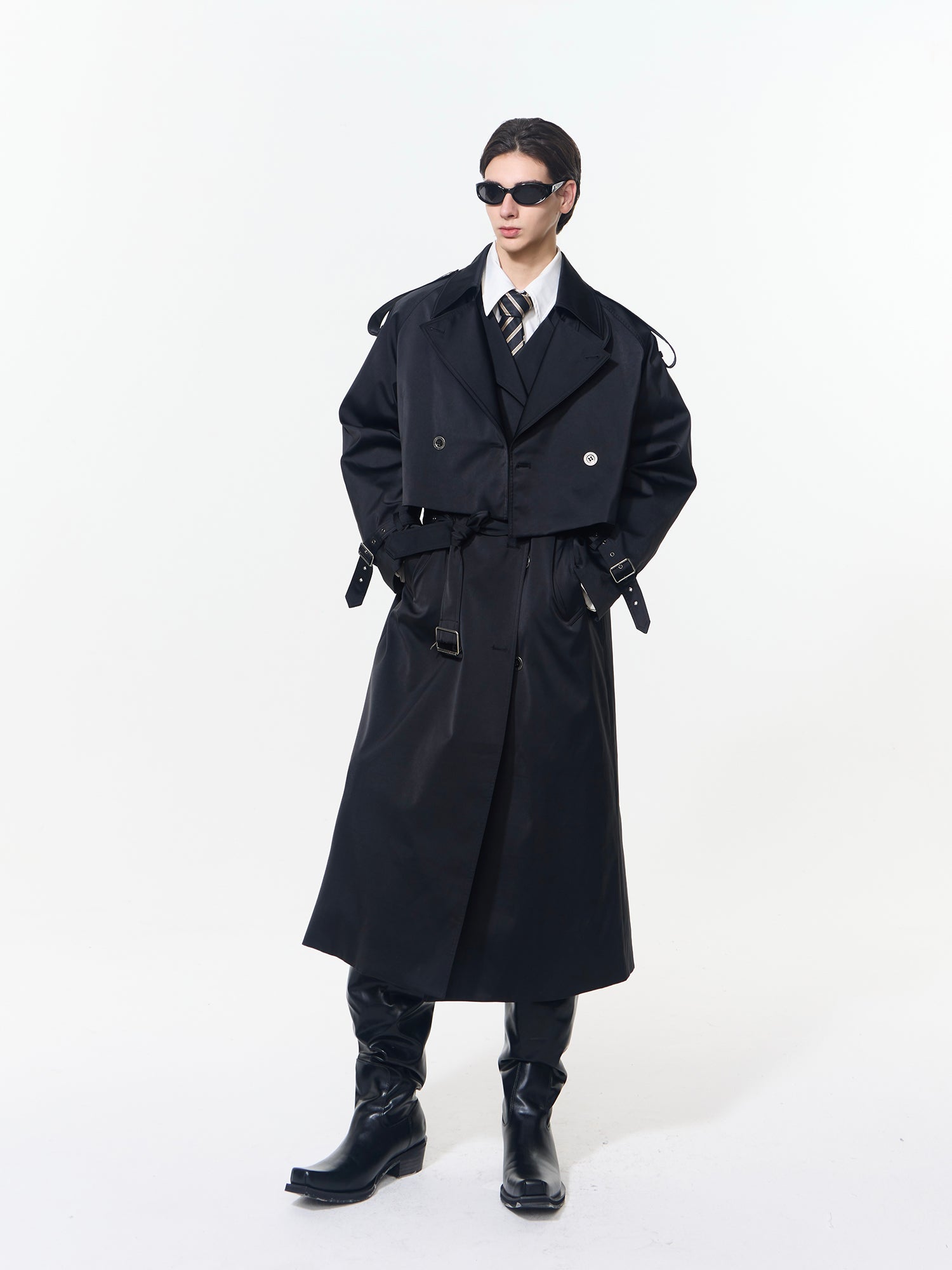 Silhouette Velvet Trench Coat