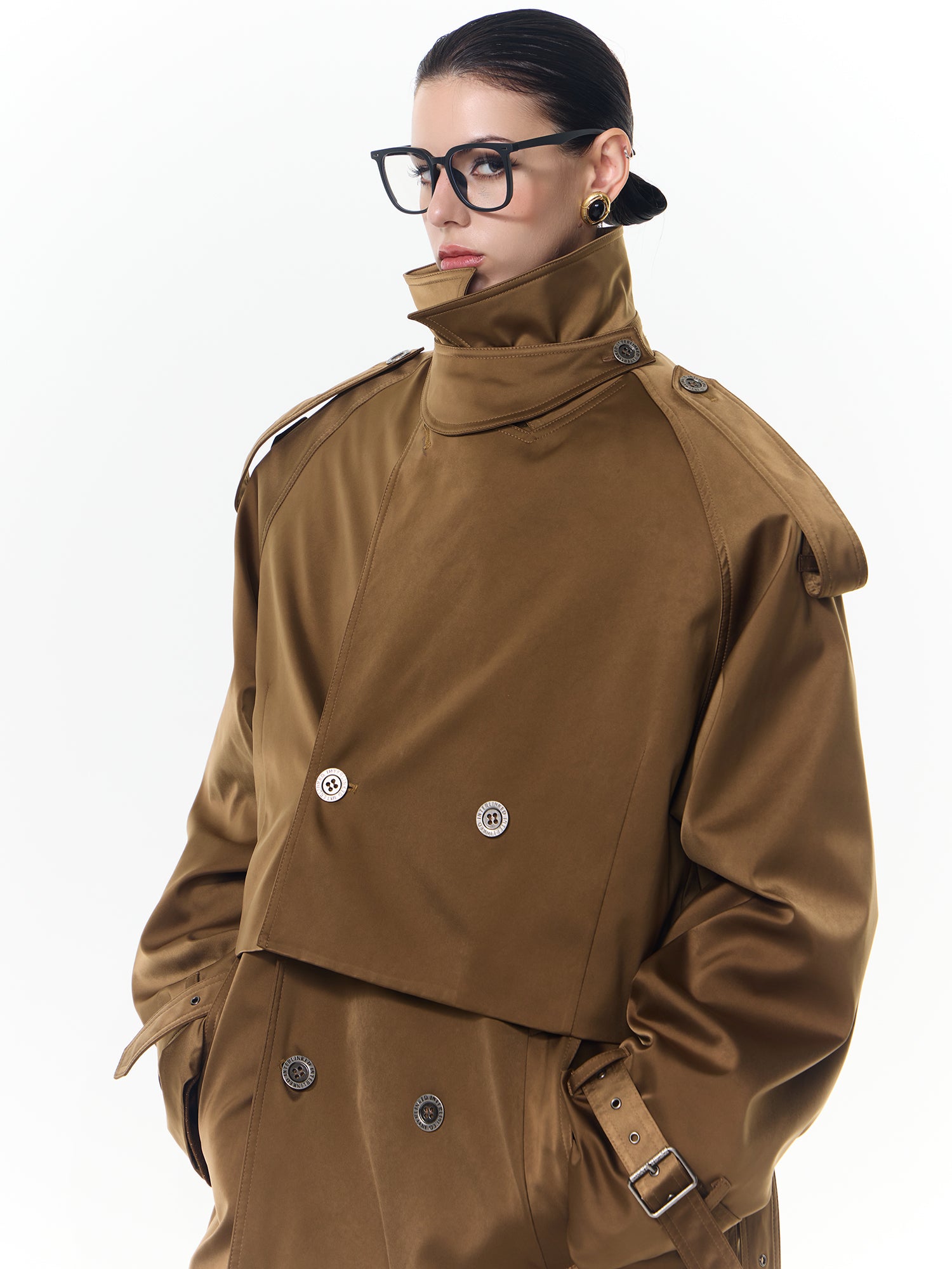 Silhouette Velvet Trench Coat