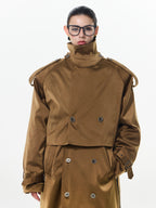 Silhouette Velvet Trench Coat