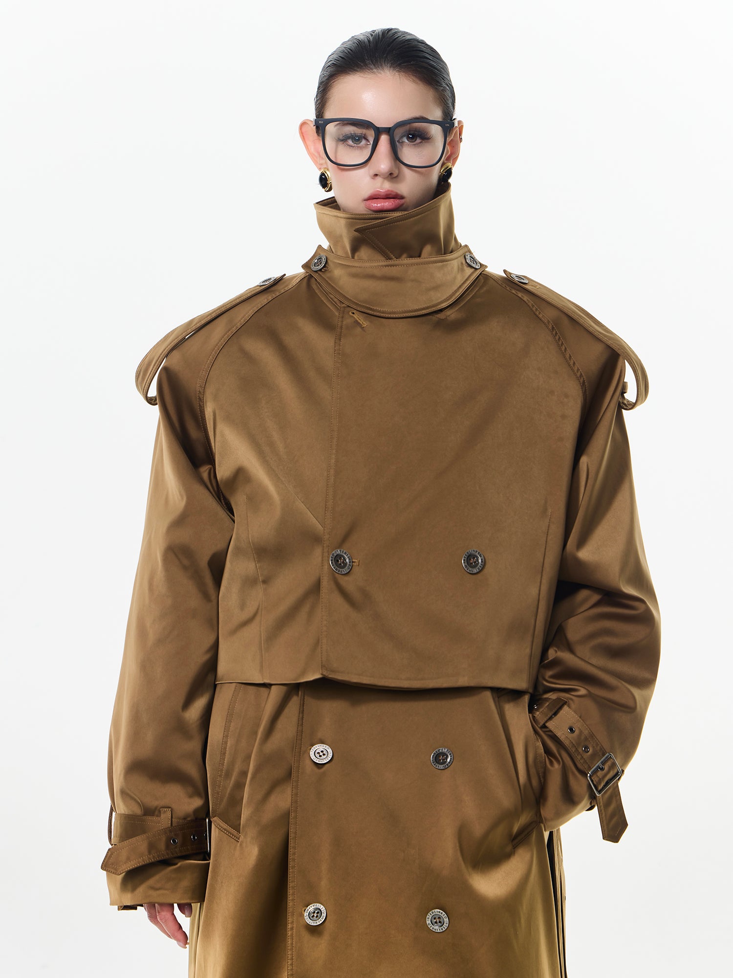 Silhouette Velvet Trench Coat