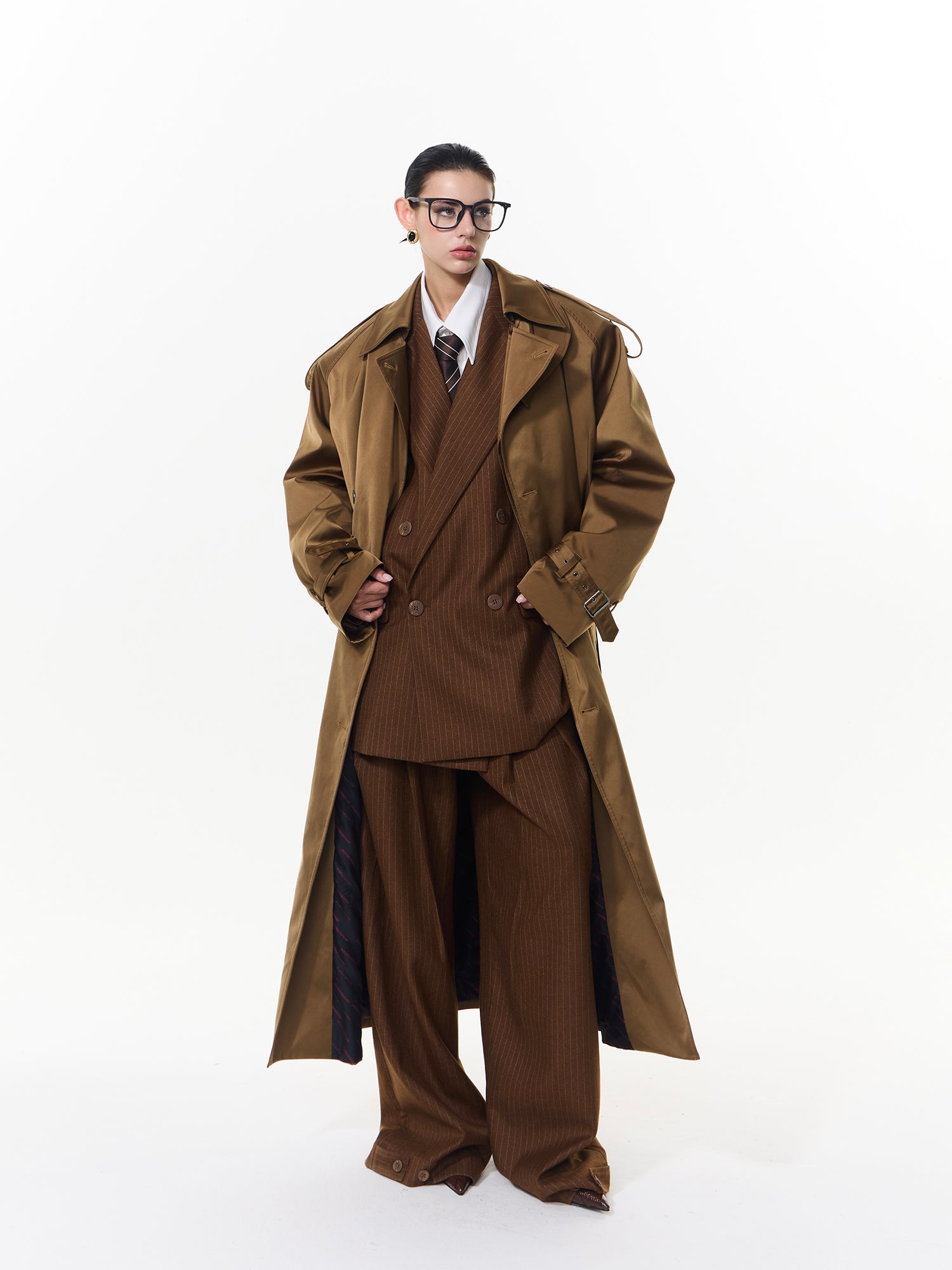 Silhouette Velvet Trench Coat