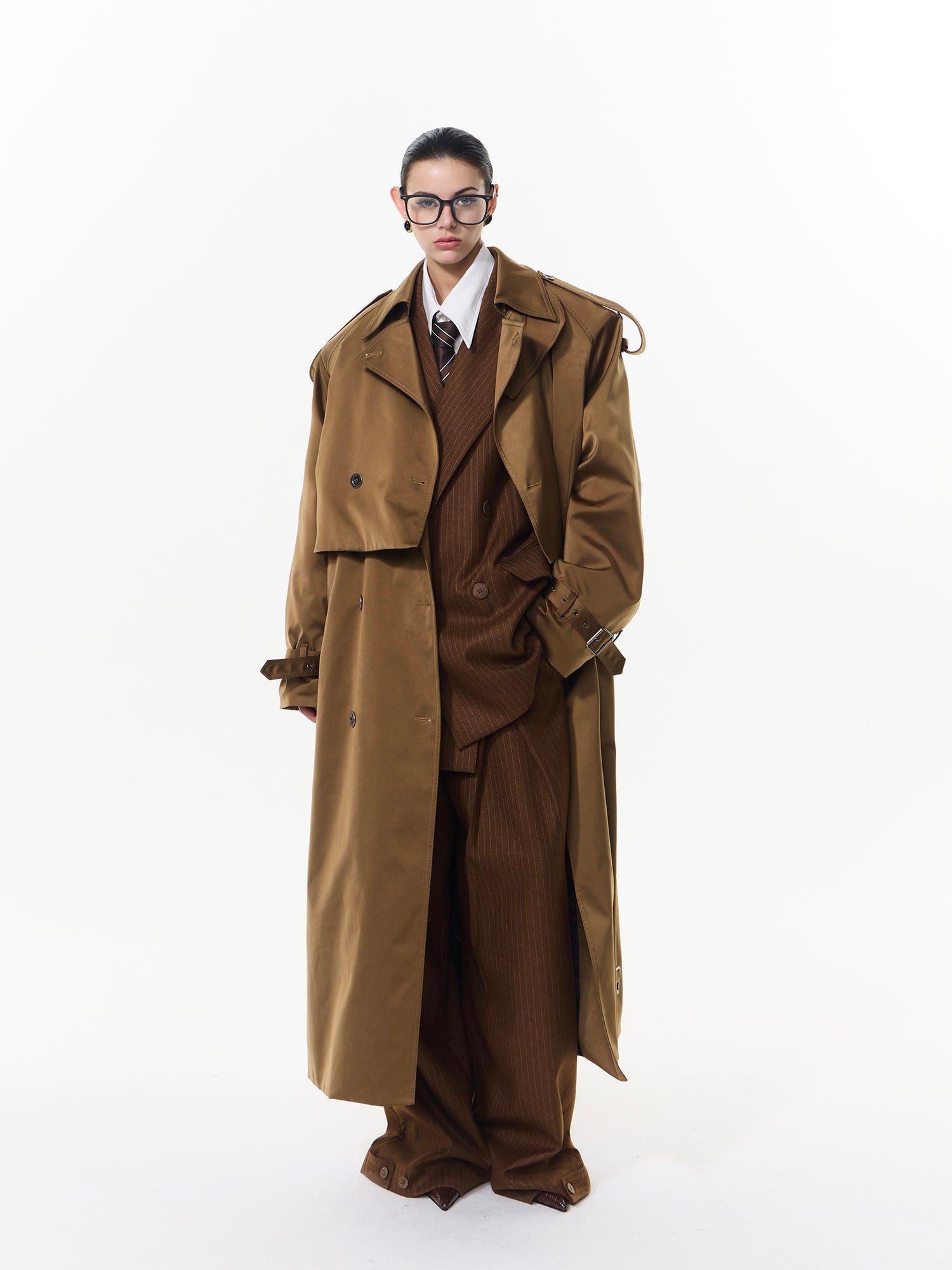 Silhouette Velvet Trench Coat