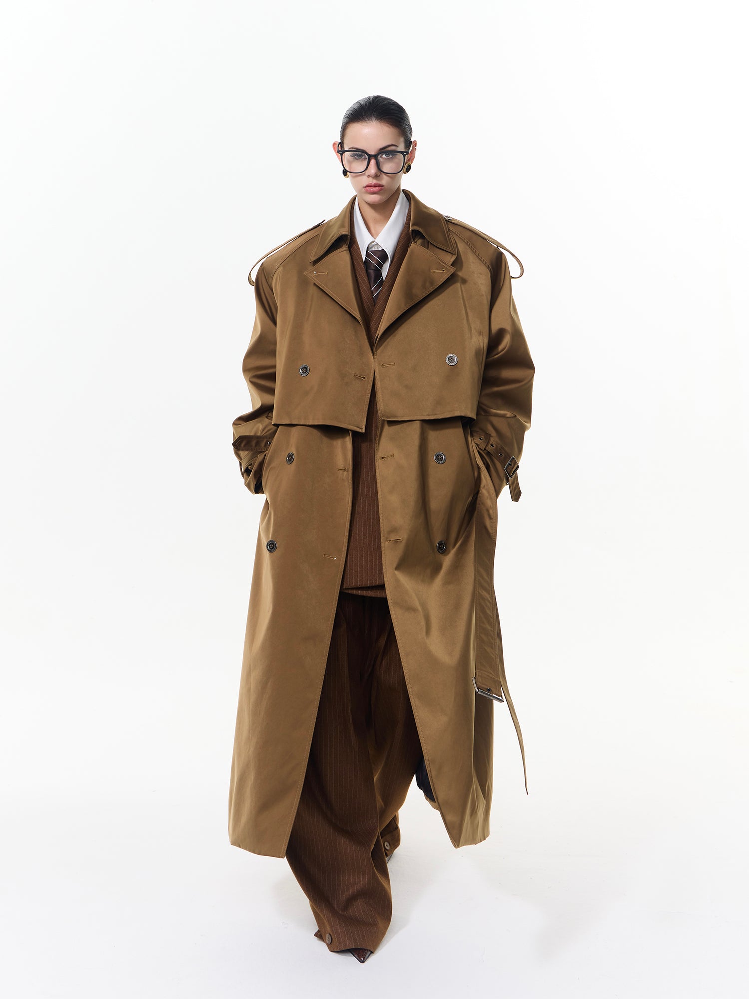Silhouette Velvet Trench Coat