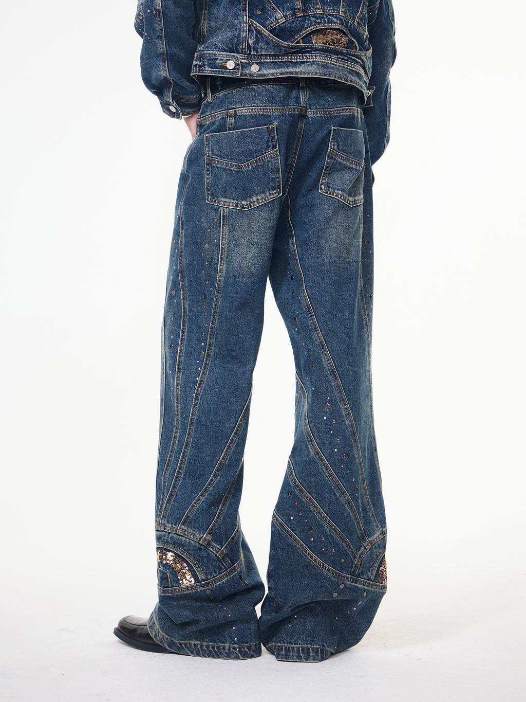 Retro Denim Suit-Jeans