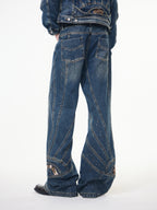 Retro Denim Suit-Jeans