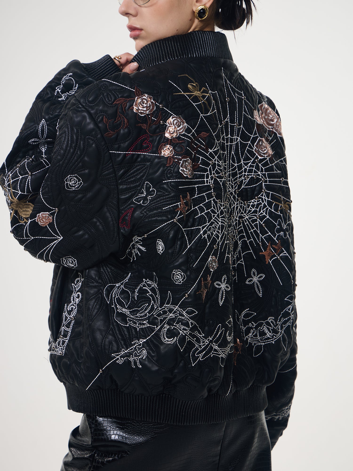 Embroidered Printed Sequin Jacket