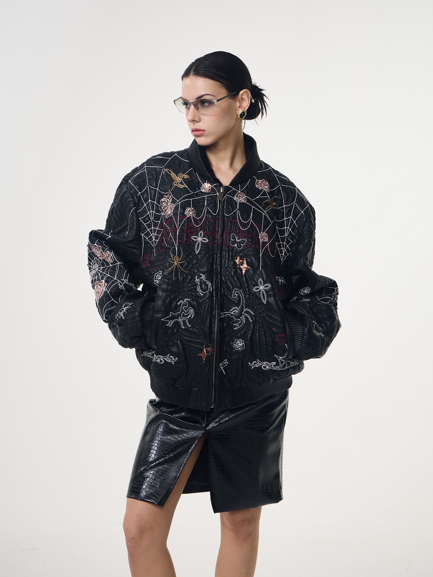 Embroidered Printed Sequin Jacket