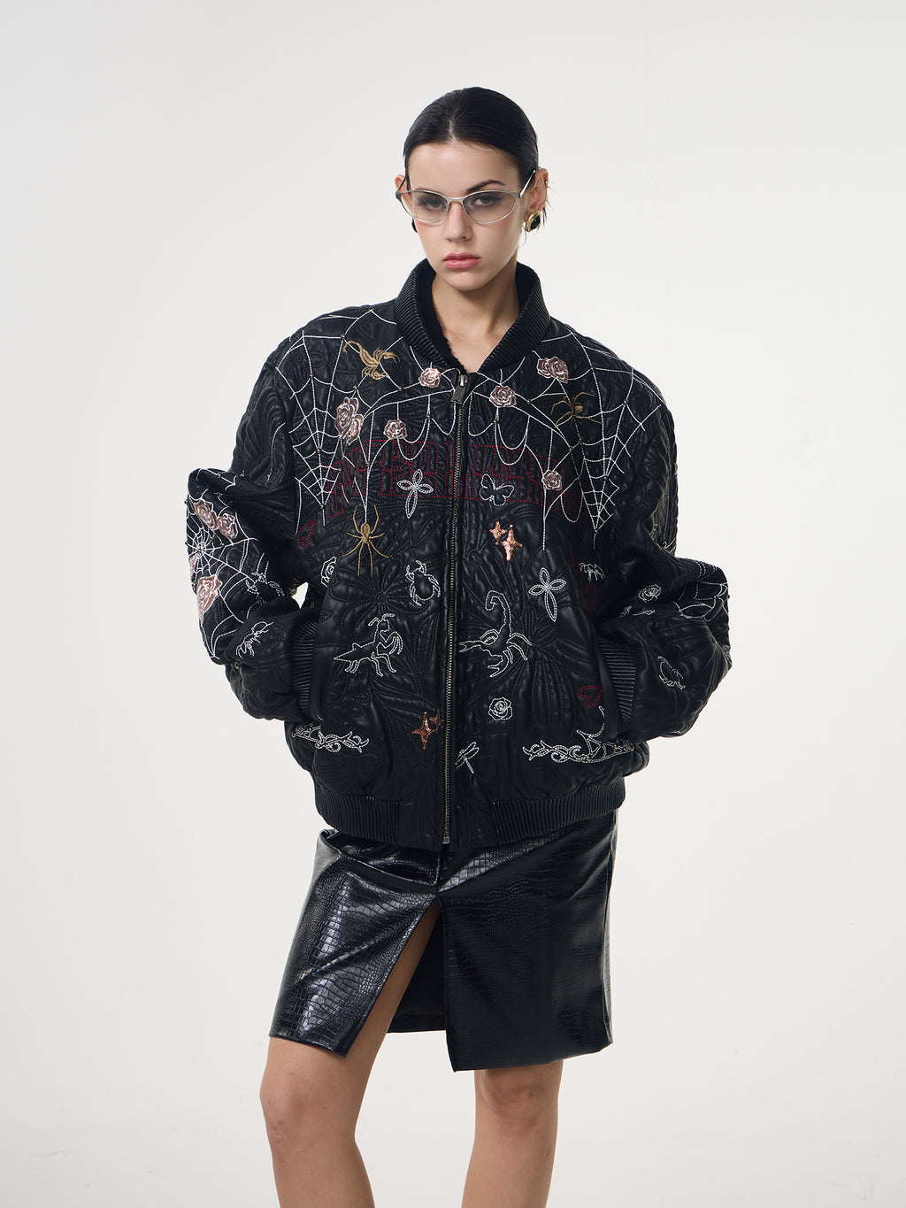 Embroidered Printed Sequin Jacket