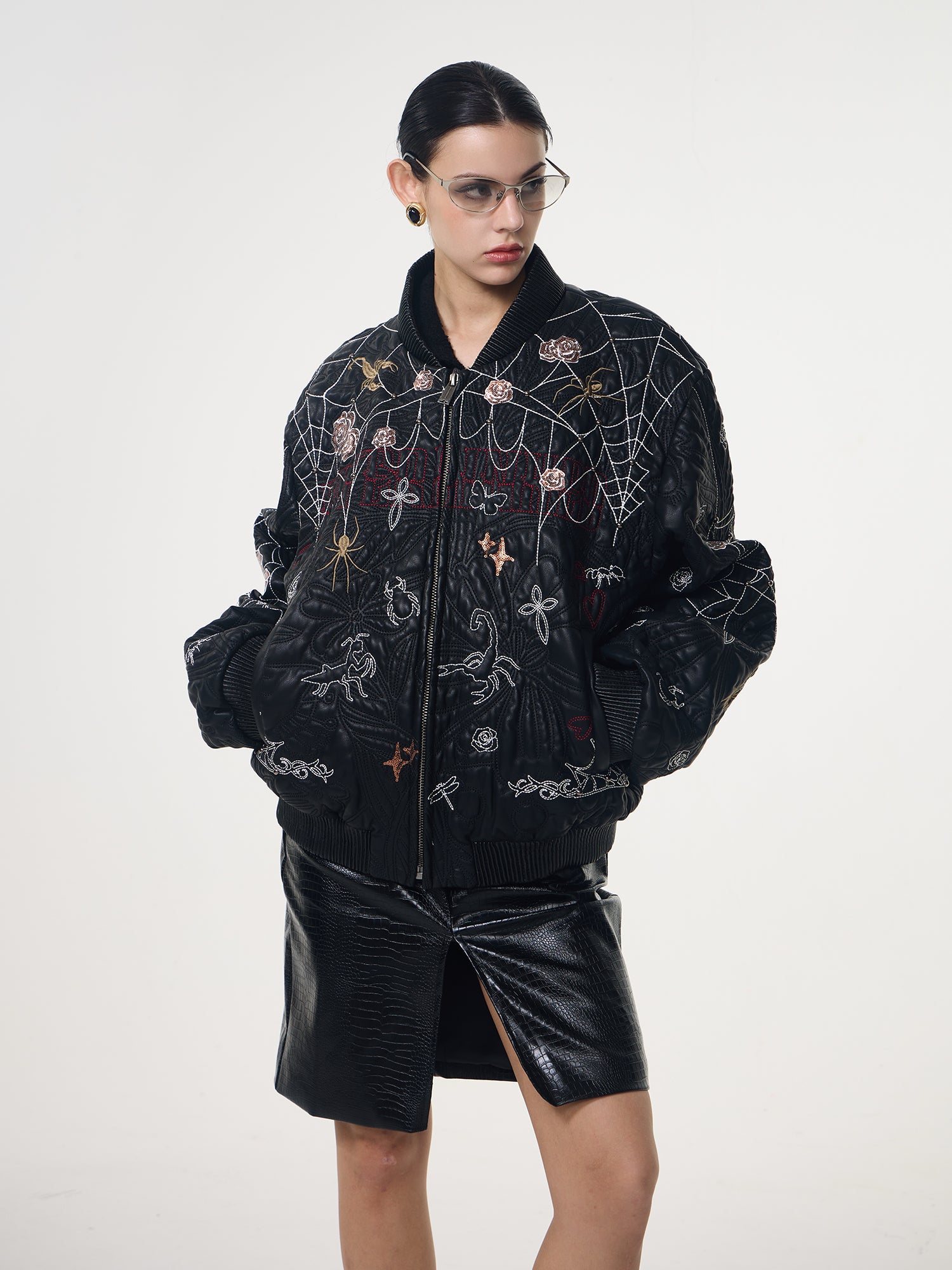 Embroidered Printed Sequin Jacket