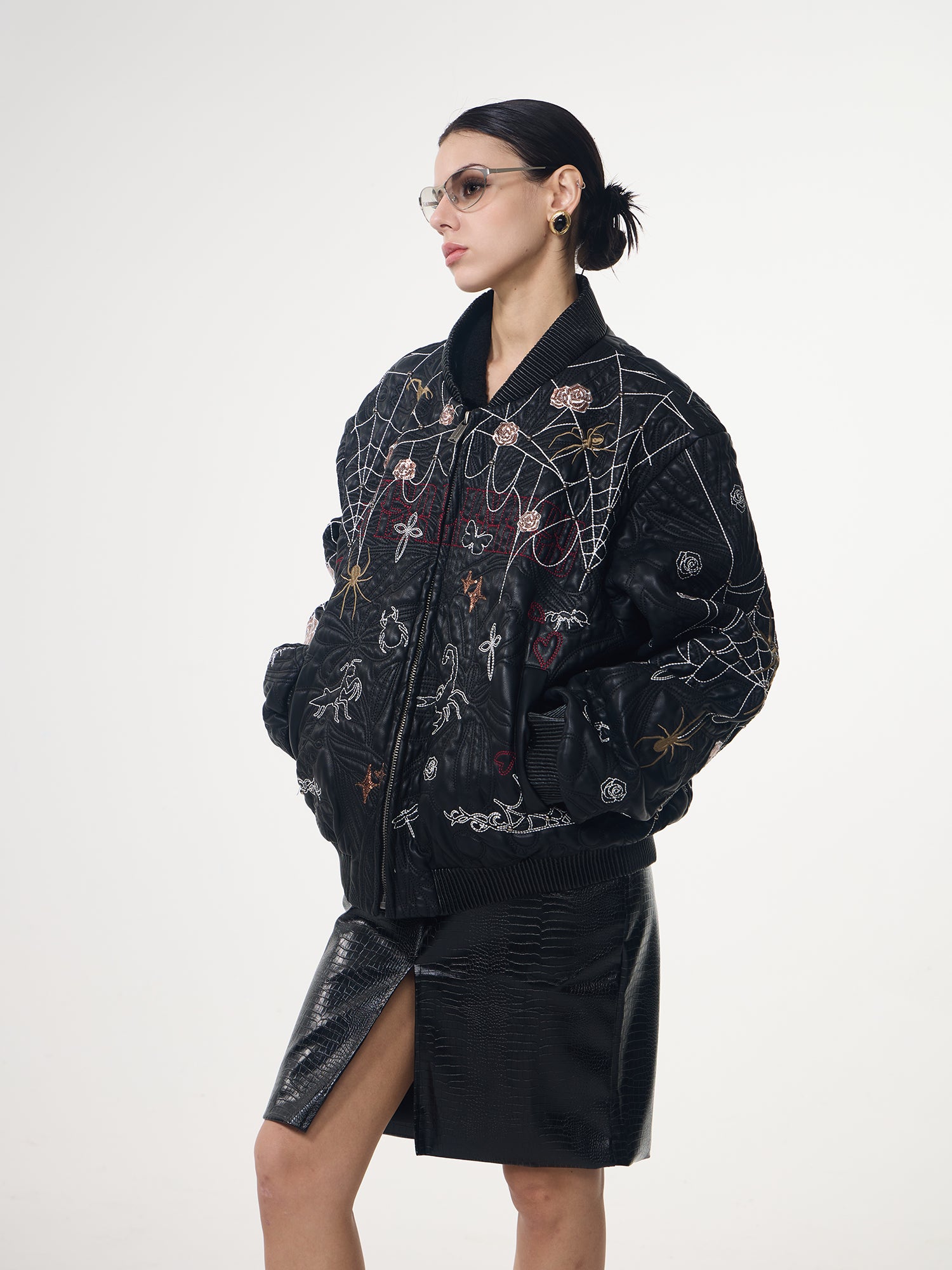 Embroidered Printed Sequin Jacket