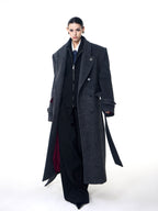 Double-breasted long coat