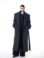 Double-breasted long coat