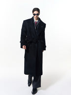 Double-breasted long coat