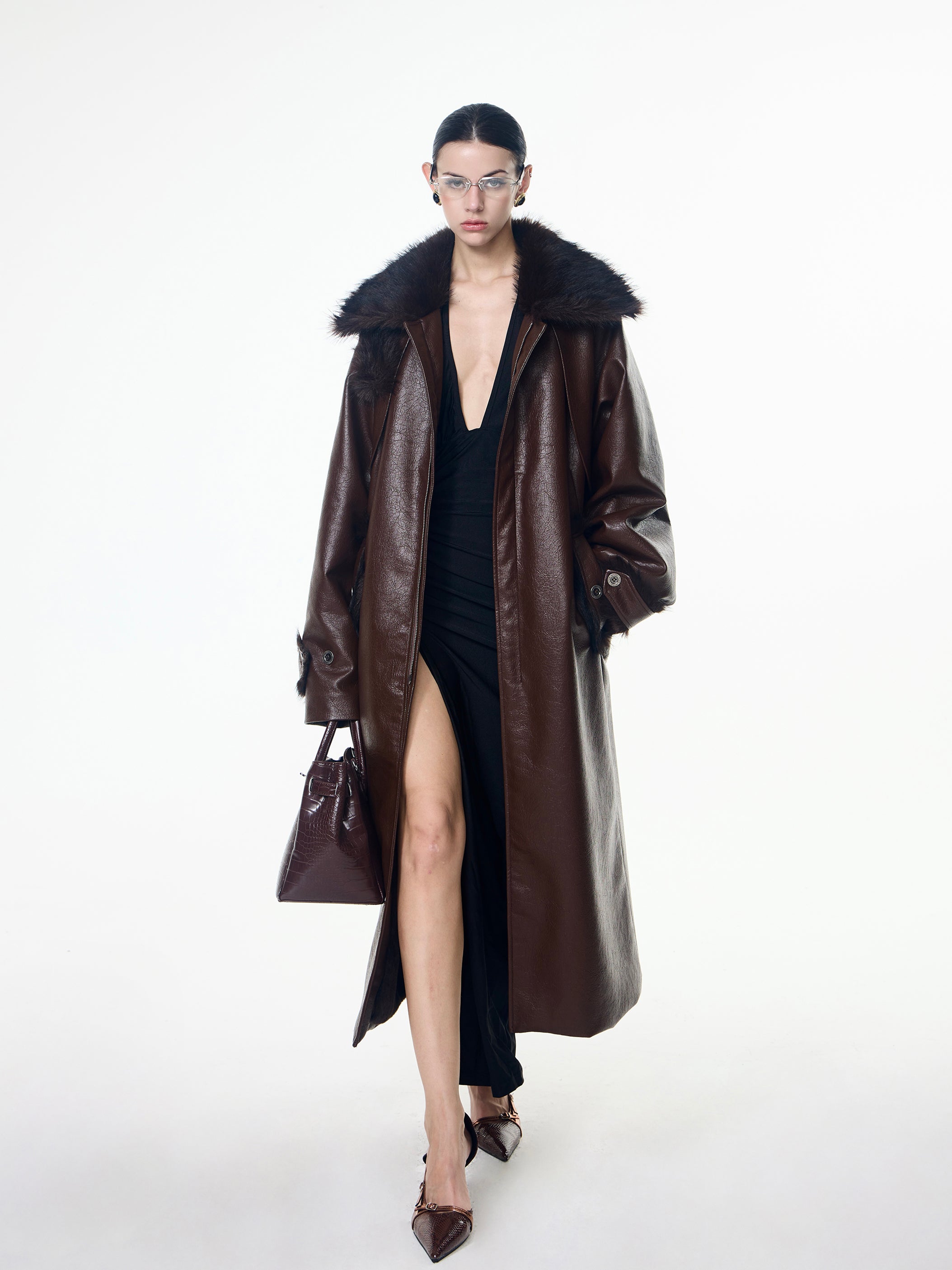 Cracked Leather Coat