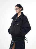 Fleece-Lined Down Jacket