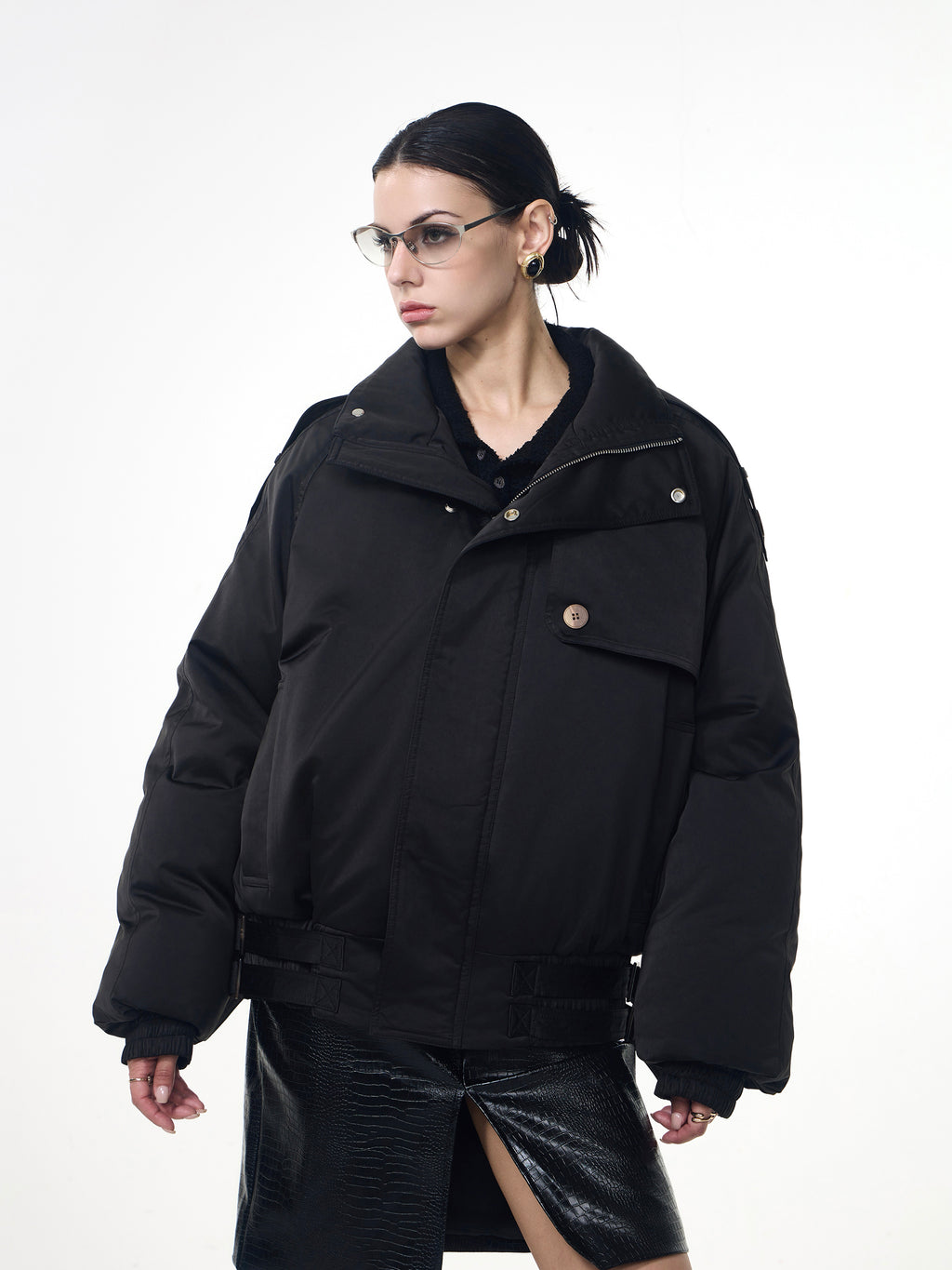 Fleece-Lined Down Jacket