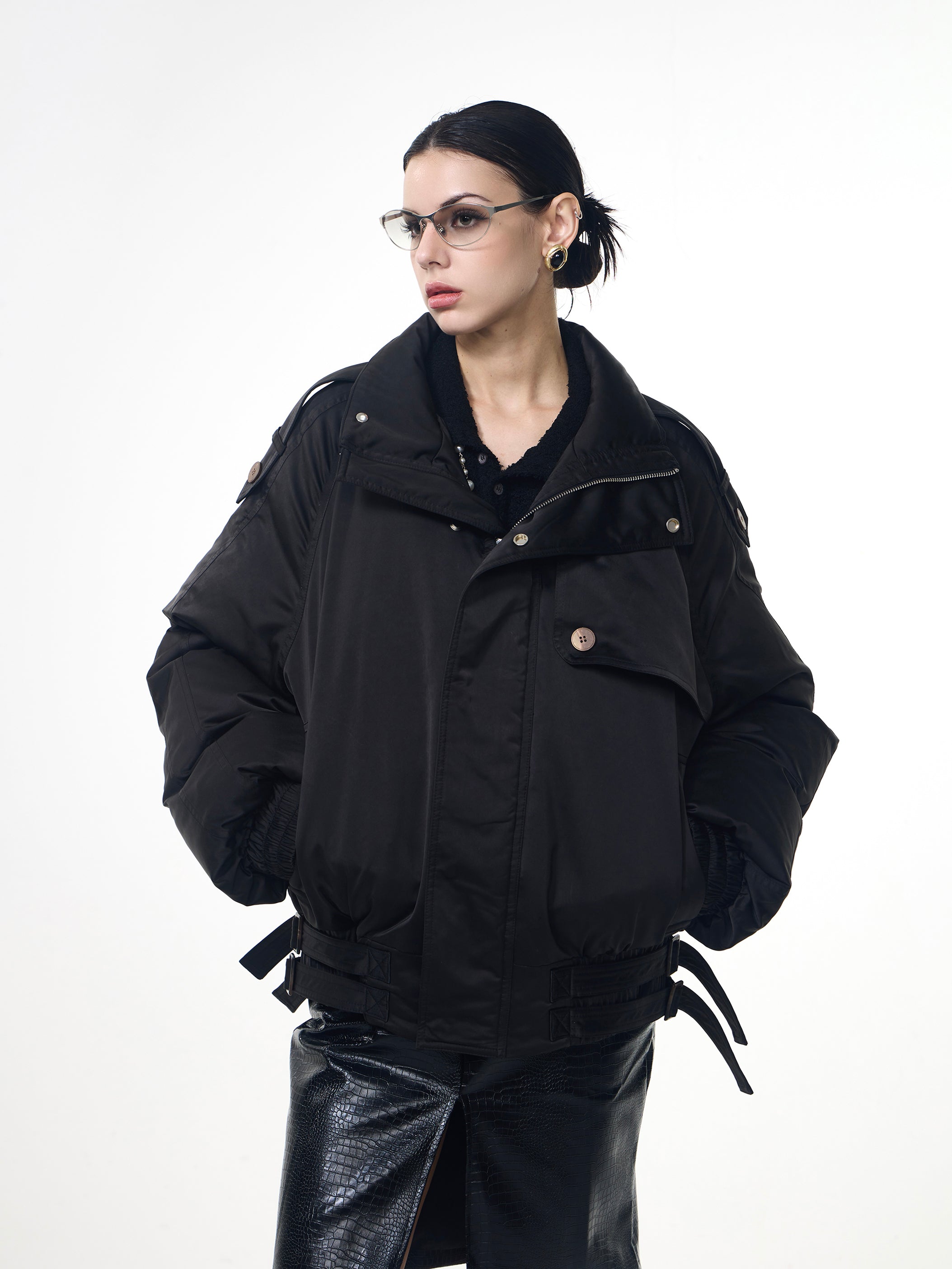 Fleece-Lined Down Jacket