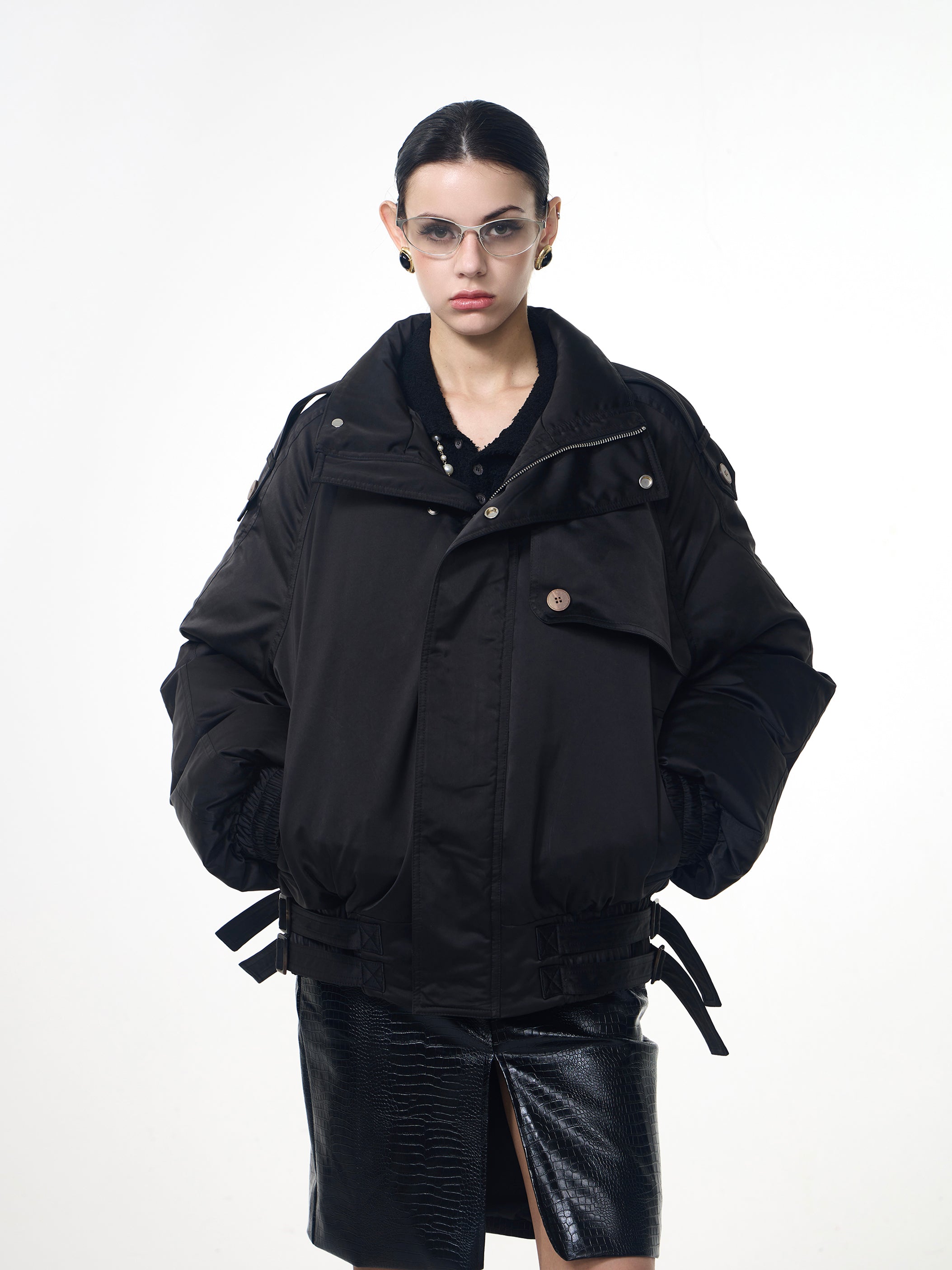 Fleece-Lined Down Jacket