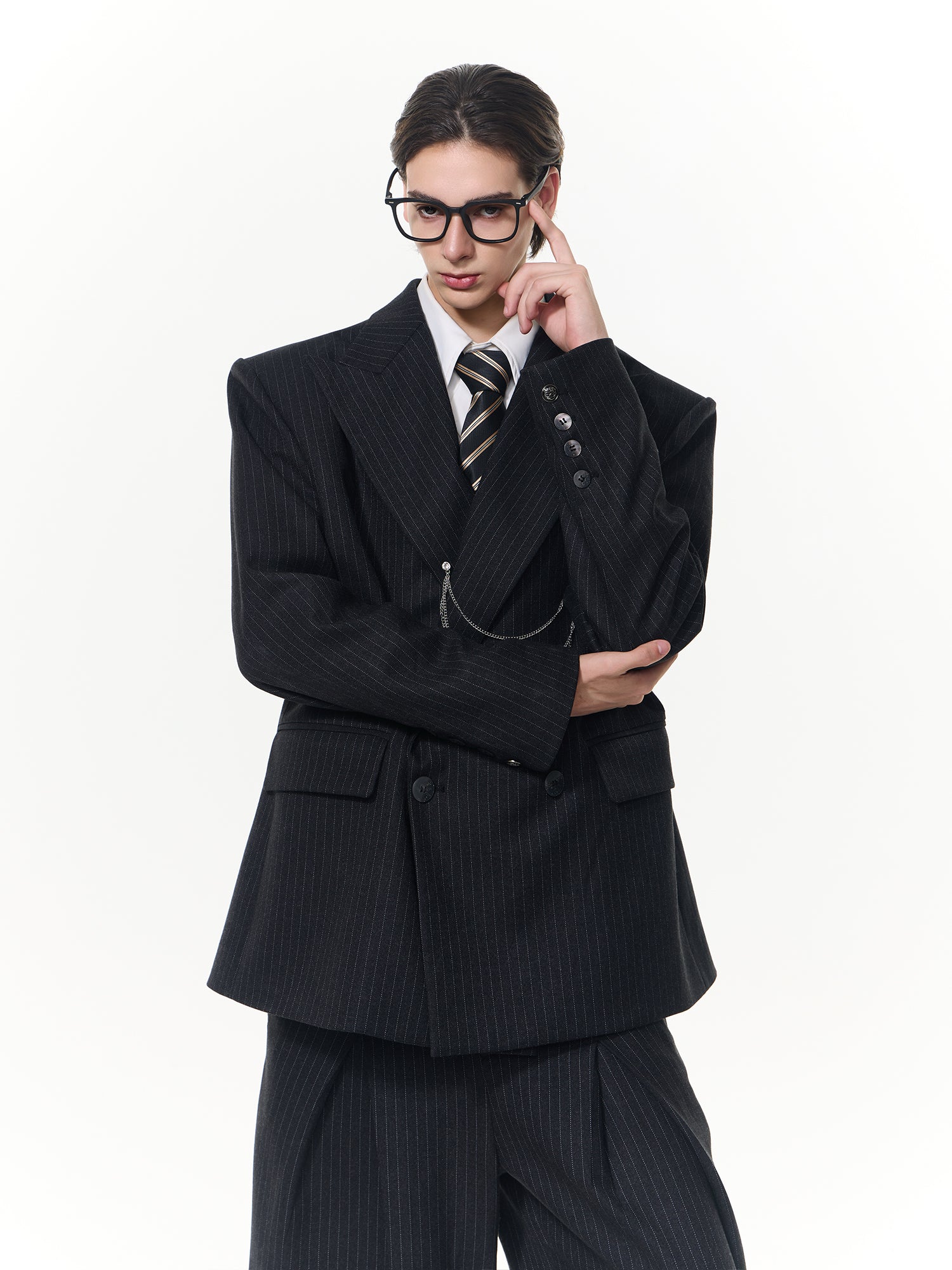 Striped Silhouette Suit