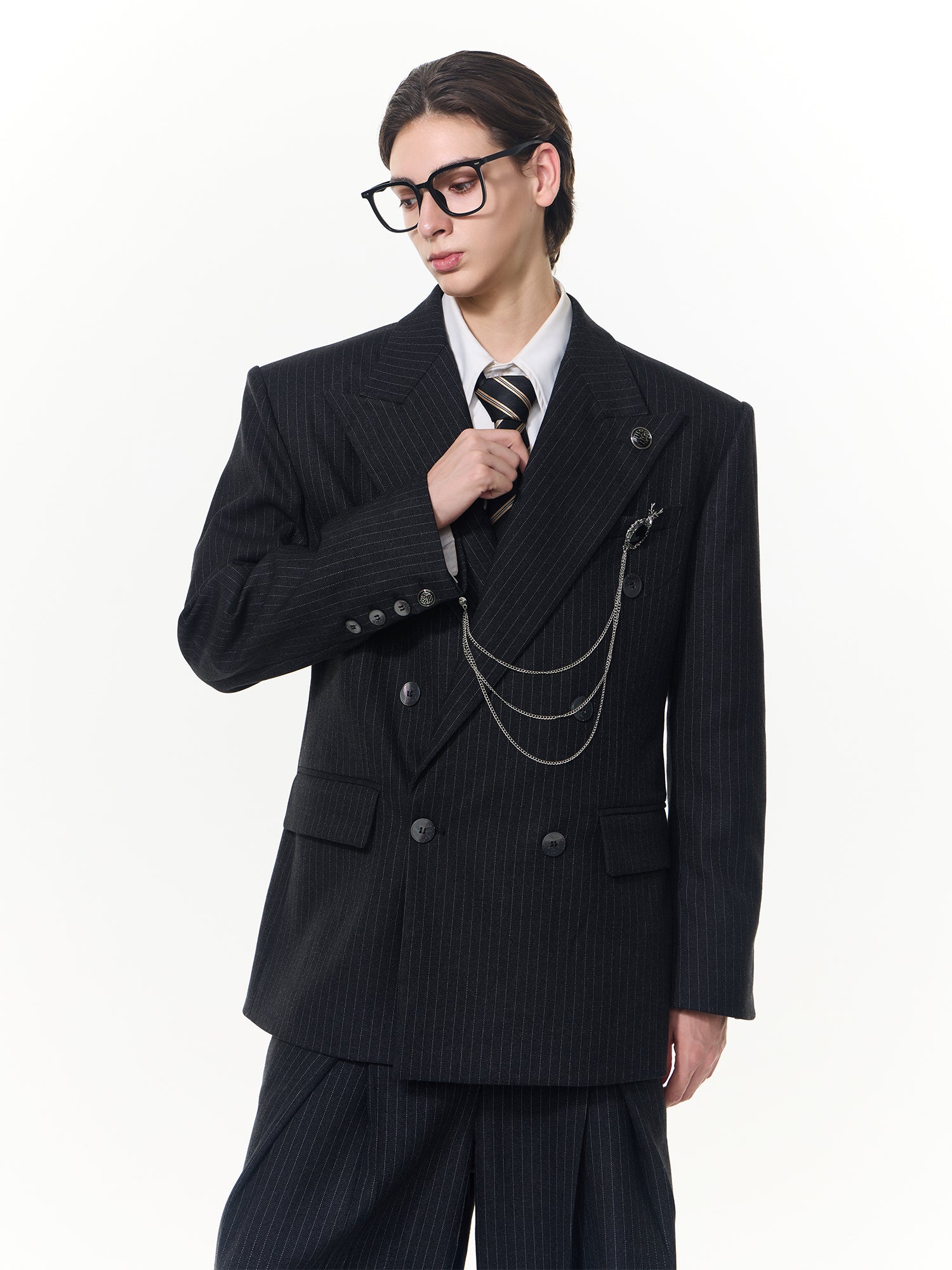 Striped Silhouette Suit