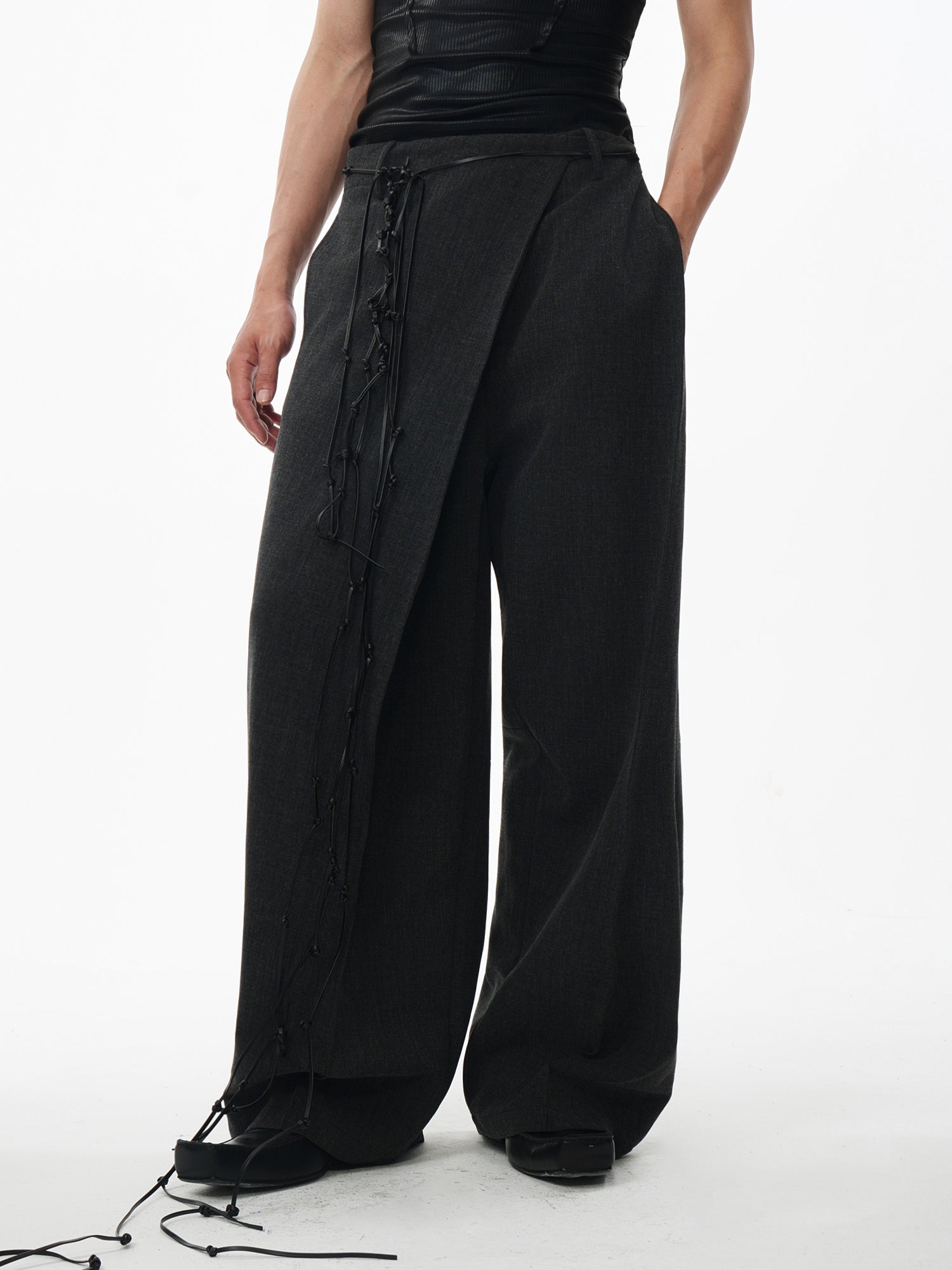 Multi-Wear Deconstructed Wide Leg Waist