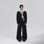 Deconstructed Wide-leg Jeans