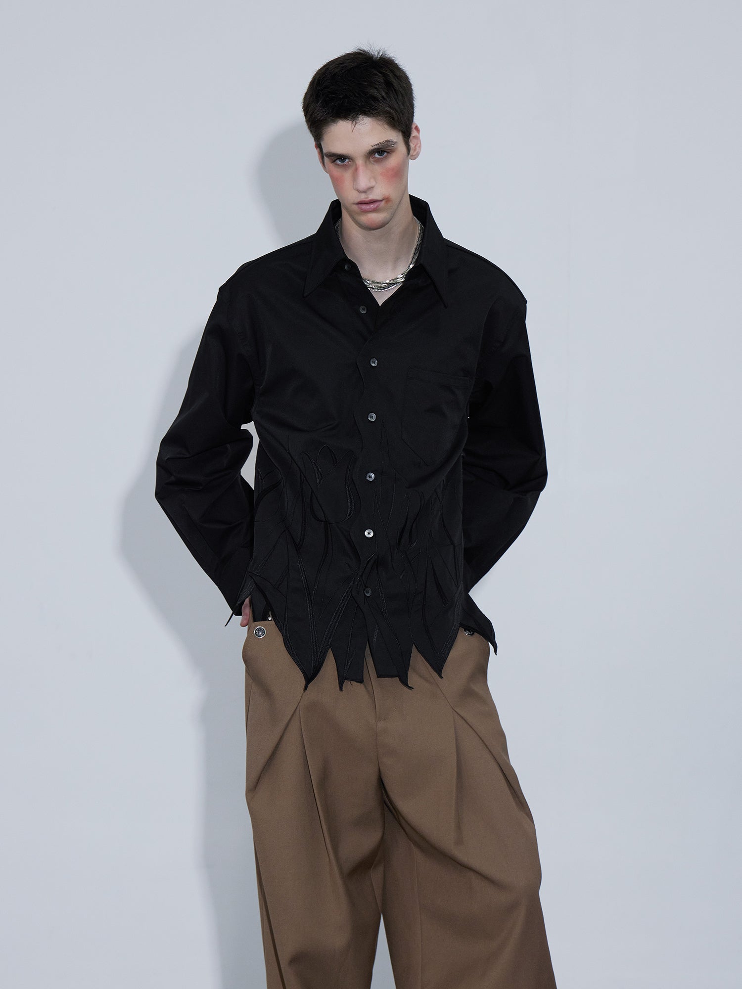 Embroidery Irregular Long Sleeve