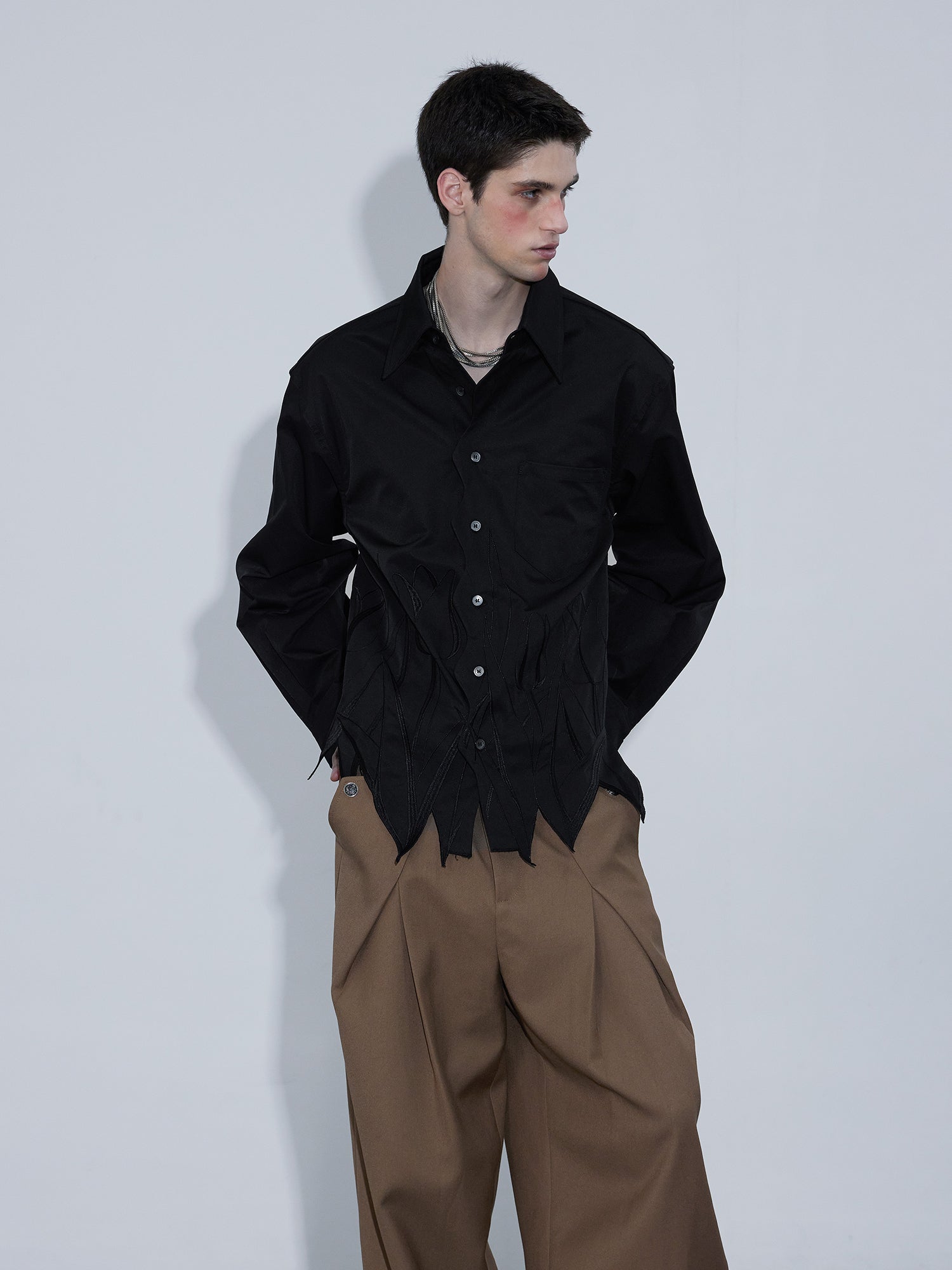 Embroidery Irregular Long Sleeve