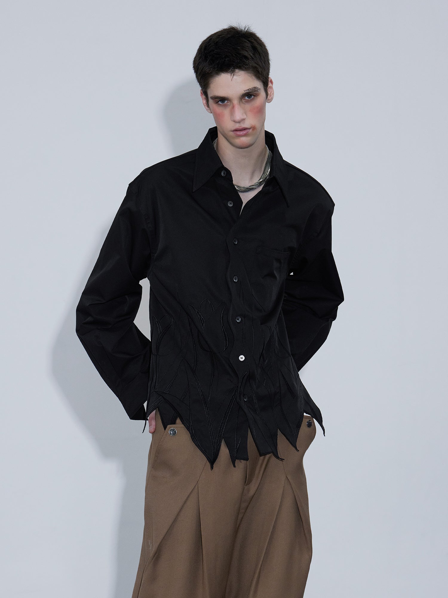 Embroidery Irregular Long Sleeve